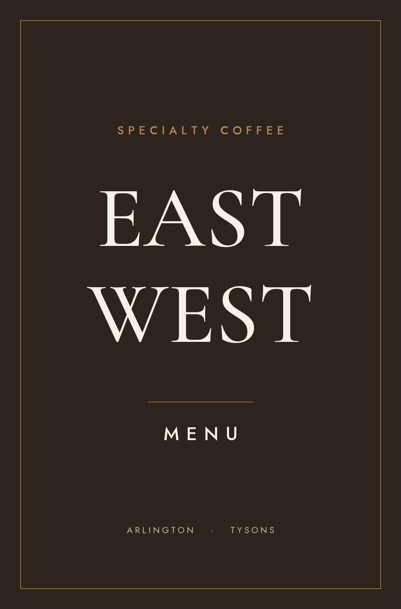 East West menu page 1