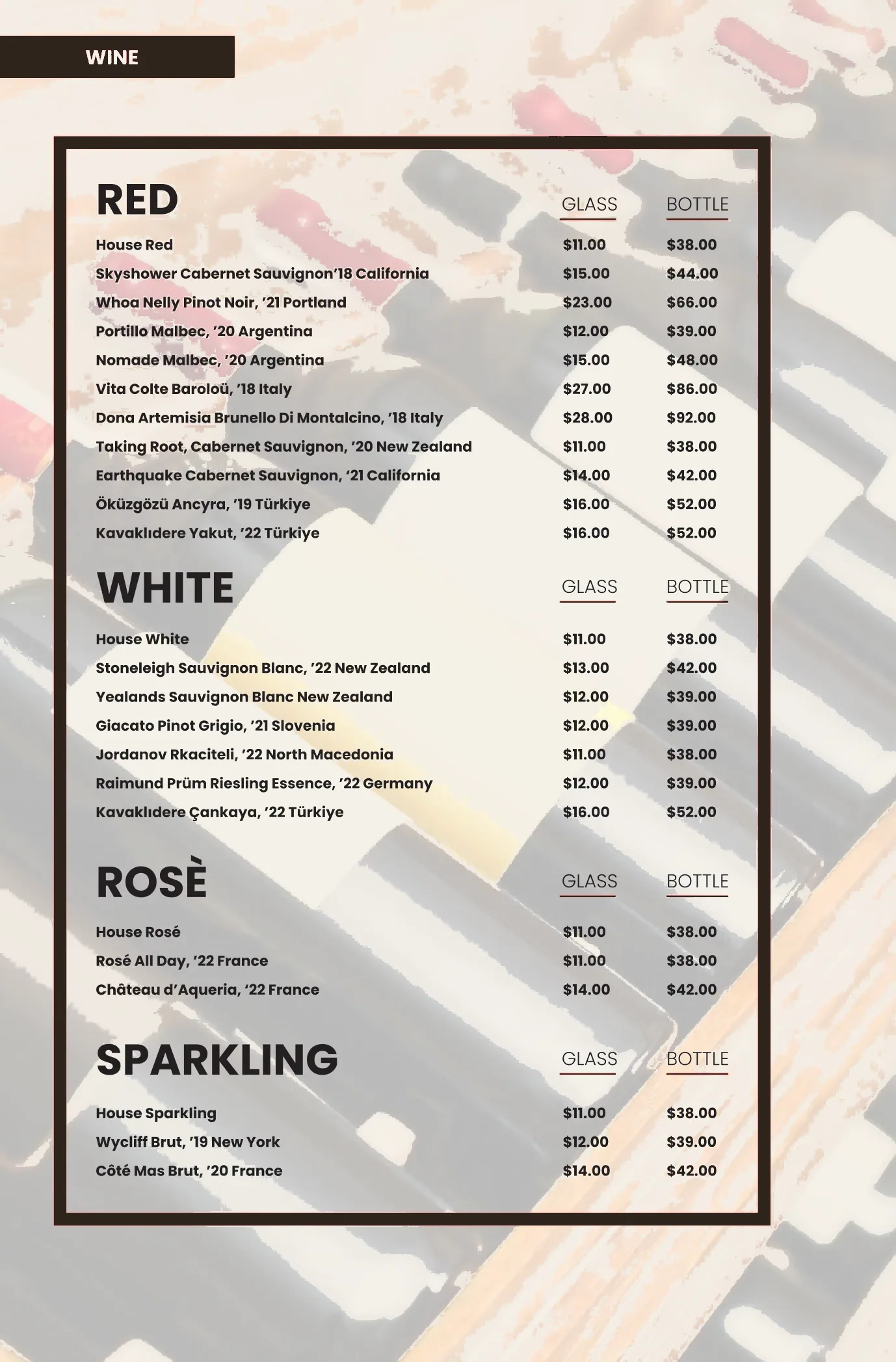 East West menu page 12
