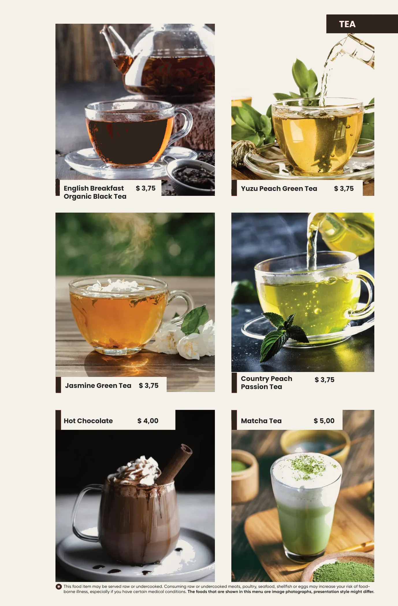 East West menu page 25