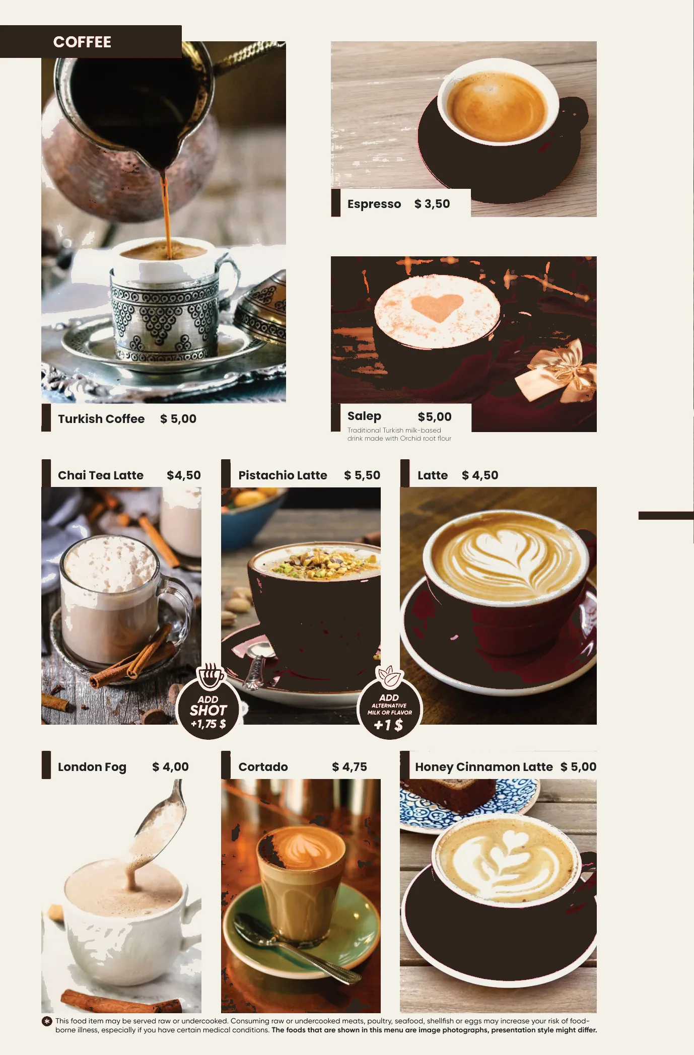 East West menu page 26