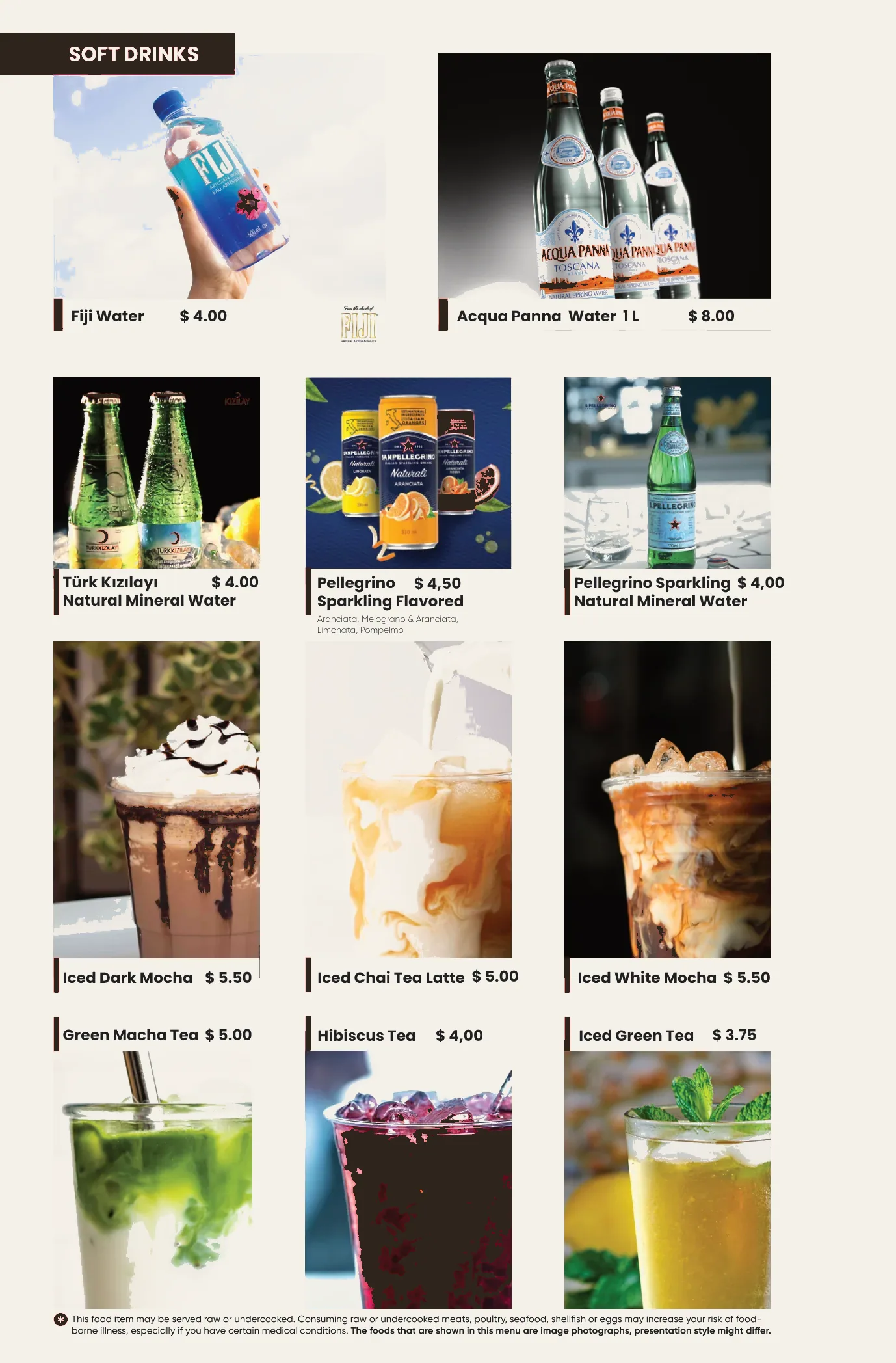 East West menu page 28