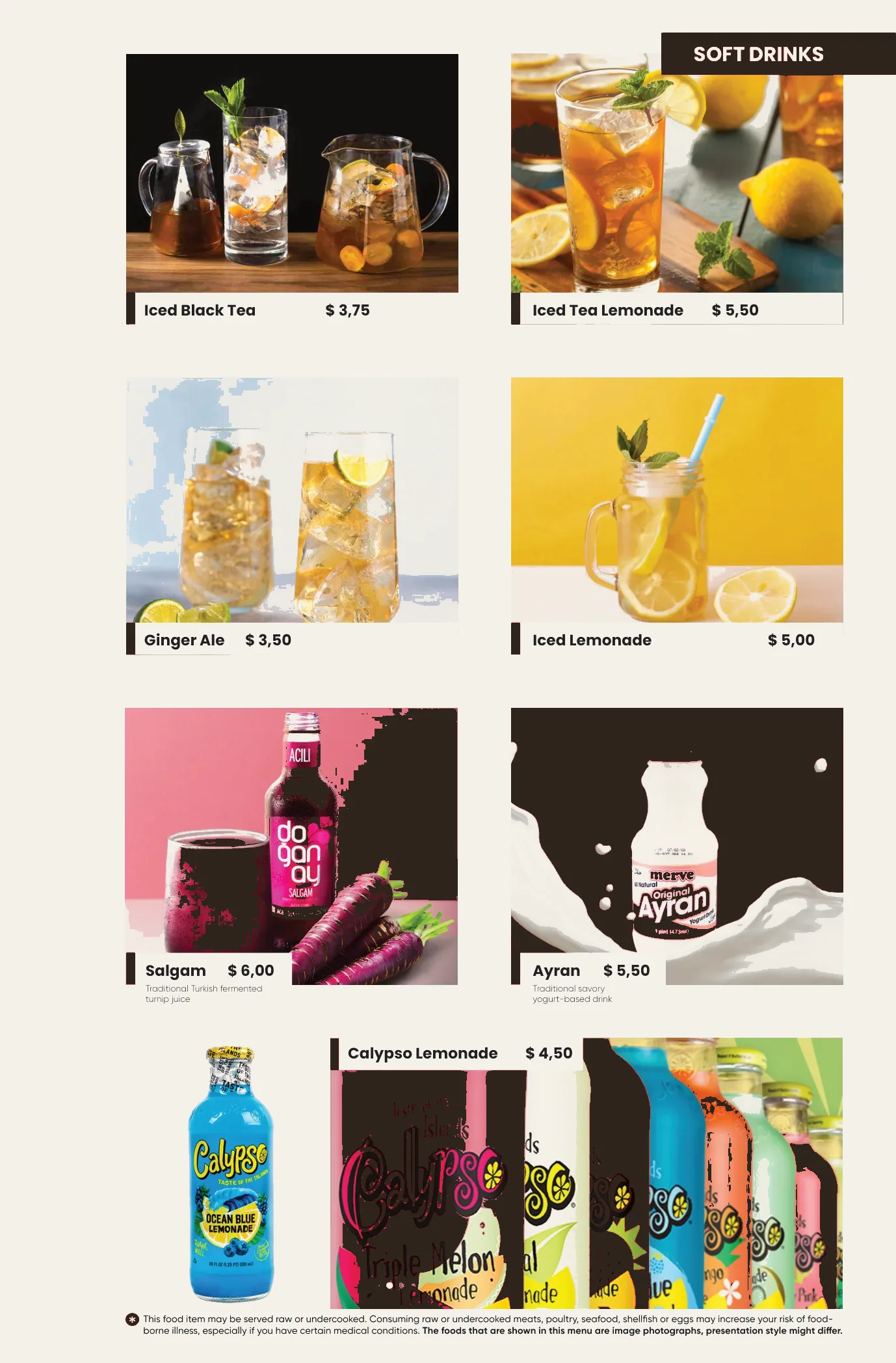 East West menu page 29