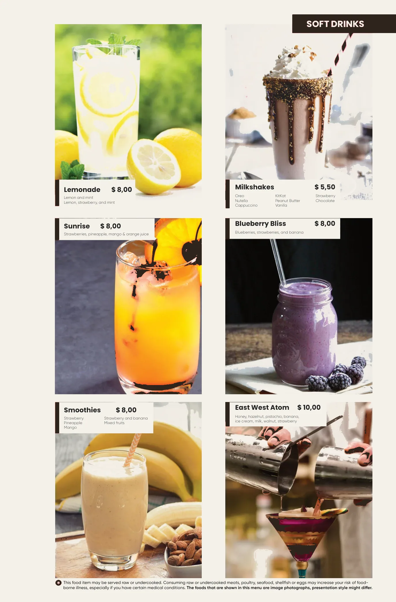 East West menu page 31