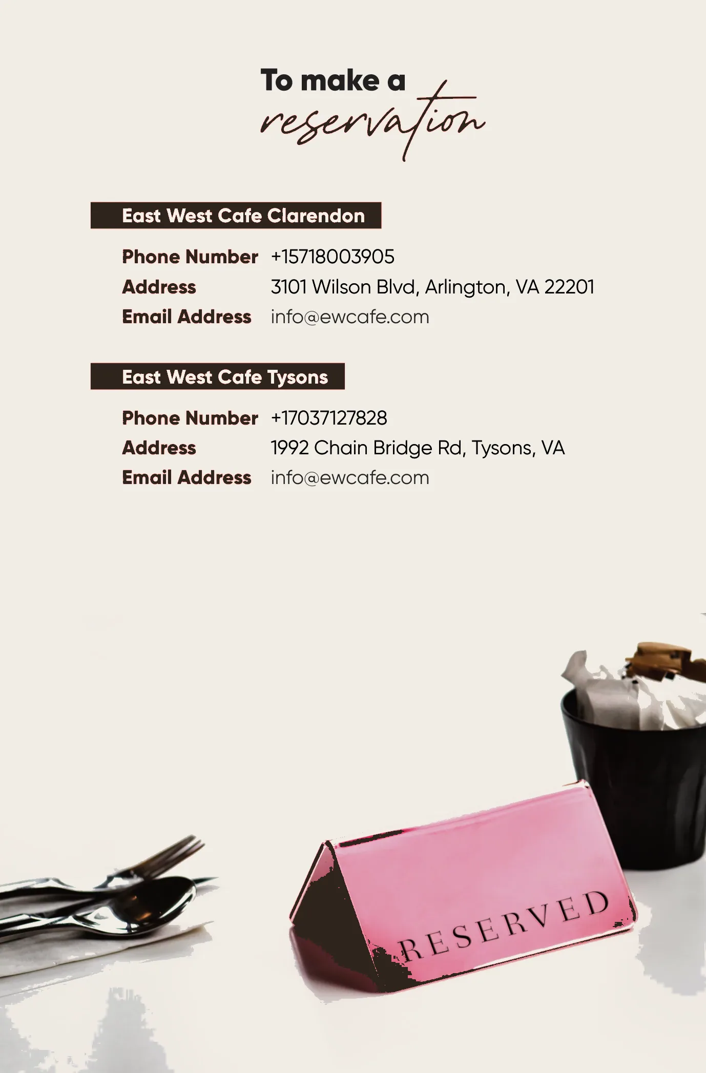East West menu page 33